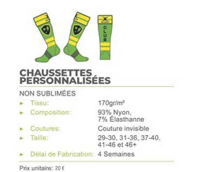 chaussettes personnalisées