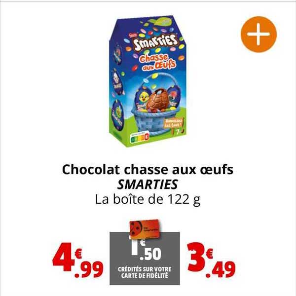 chocolat chasse aux œufs smarties