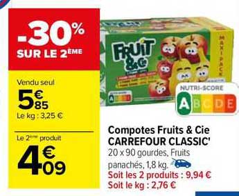 compostes fruits & cie carrefour classic'