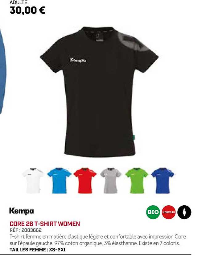 core 26 t-shirt women kempa