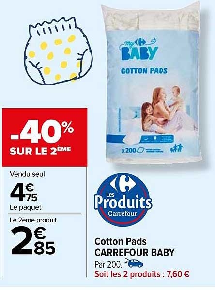 cotton pads carrefour baby