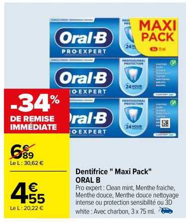 dentifrice "maxi pack" oral-b