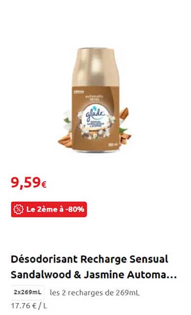 désodorisant recharge sensuel sandalwood & jasmine automa...