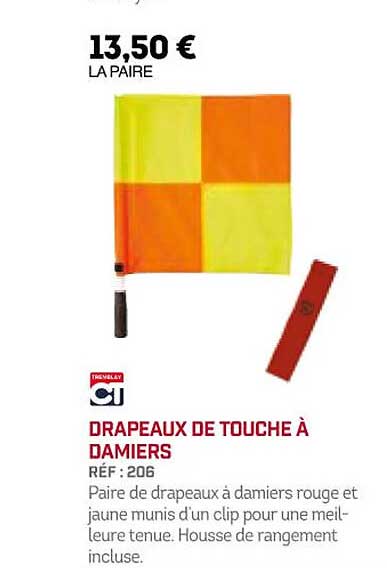 drapeaux de touche à damiers ct
