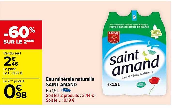 Eau Minérale Naturelle Saint Amand
