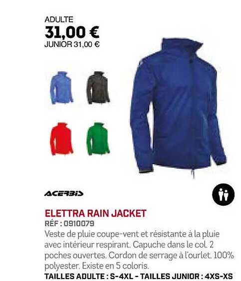 elettra rain jacket acerbid