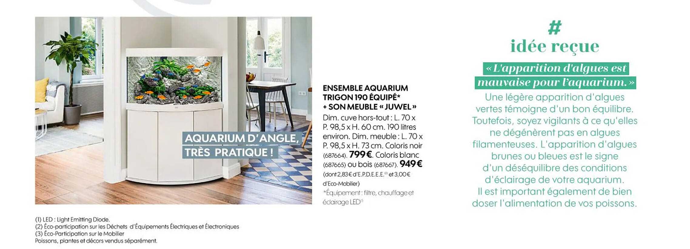 Ensemble Aquarium Trigon 190 équipé + Son Meuble «juwel»