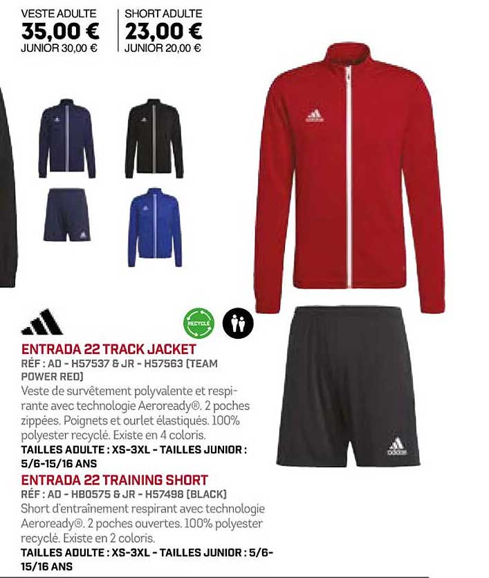 entrada 22 track jacket entrada 22 training short