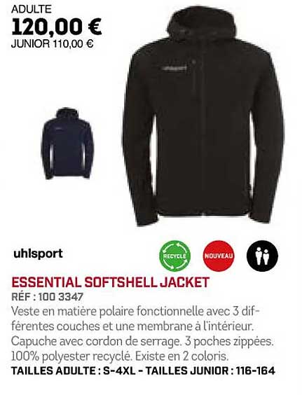 essential softshell jacket uhlsport