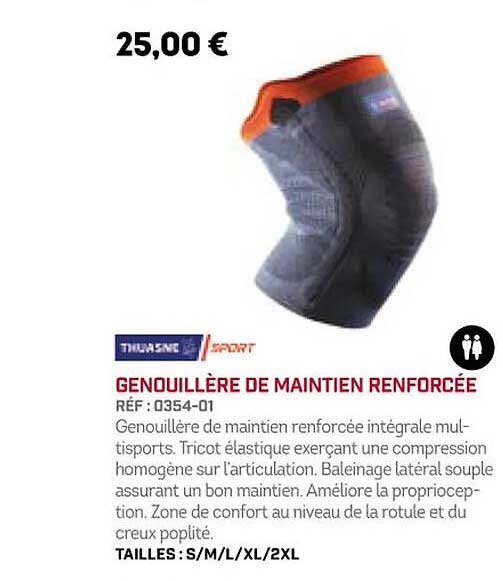 genouillère de maintien renforcée thuasne sport