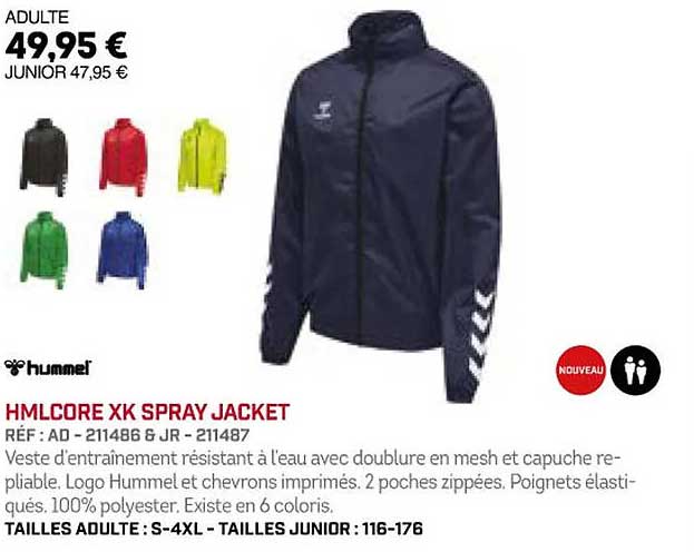 hamlcore xk spray jacket hummel