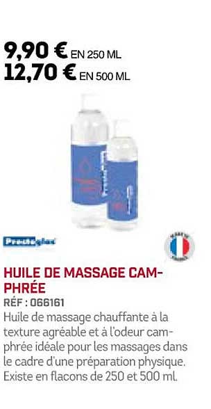 huile de massage camphrée