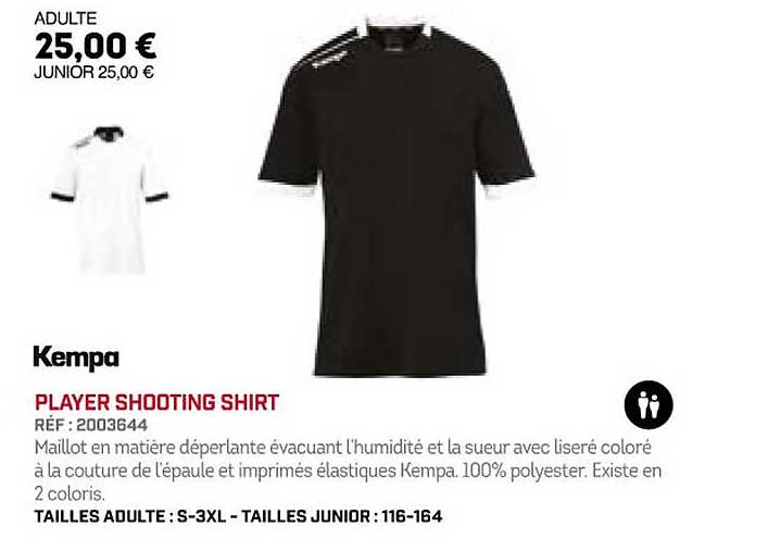 kempa player shooting shirt