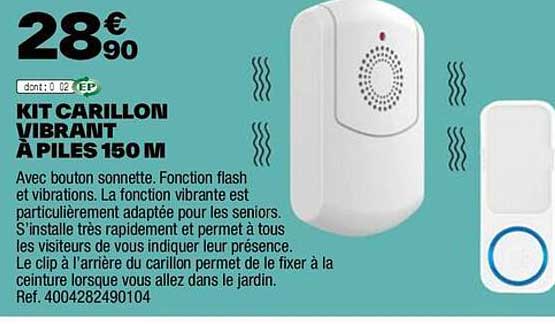 kit carillon vibrant à piles 150 m