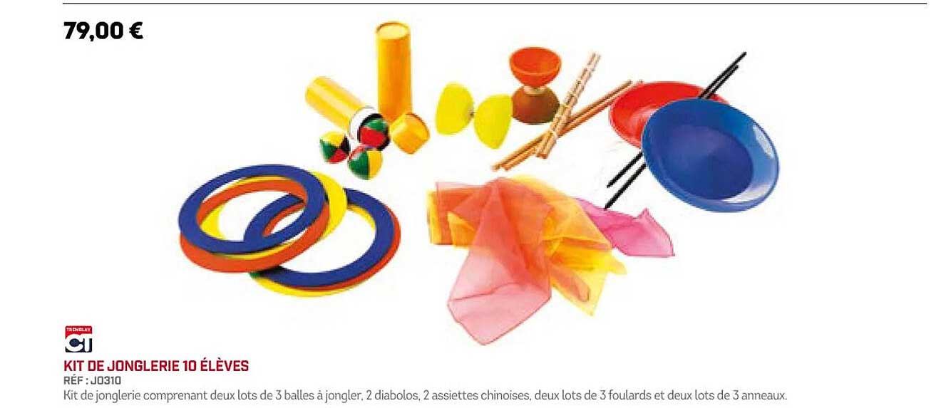 kit de jonglerie 10 élèves ct
