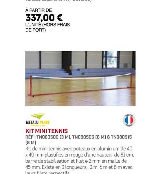 kit mini tennis metalu plast