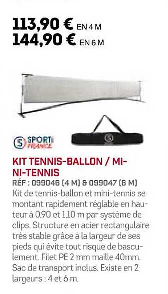 kit tennis-ballon mini-tennis sporti france