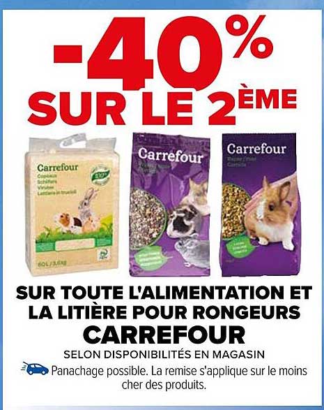 l'alimentation et la litière pour rongeurs carrefour