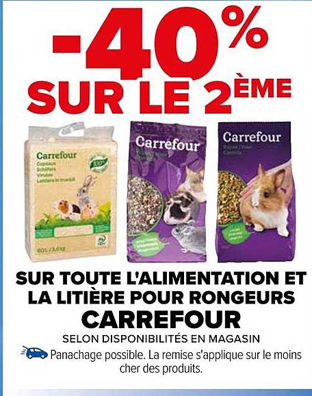 l'alimentation et la litière pour rongeurs carrefour