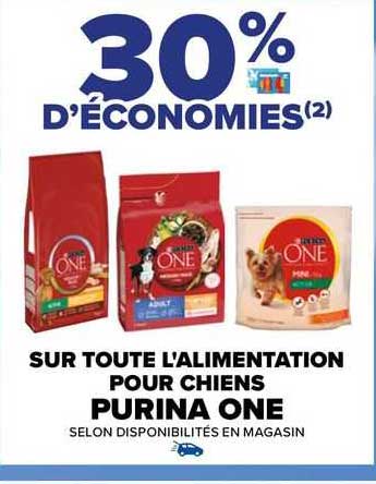 l'alimentation pour chiens purina one