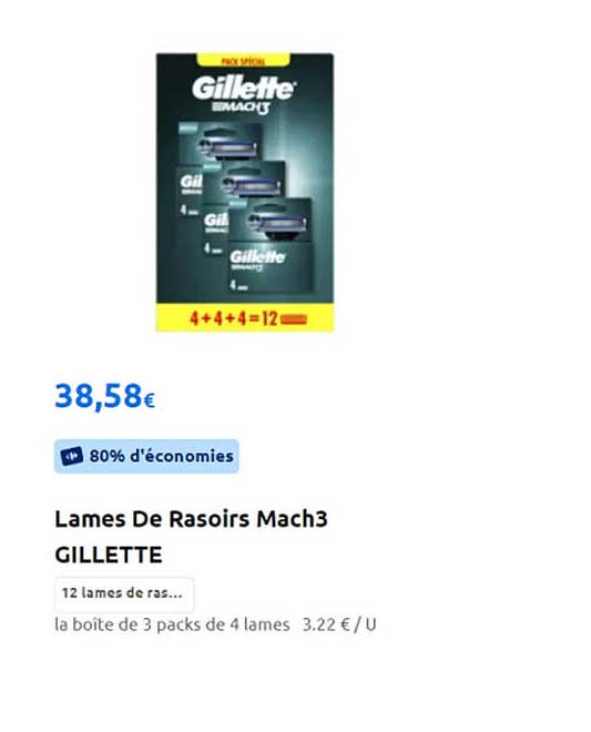 lames de rasoirs mach3 gillette