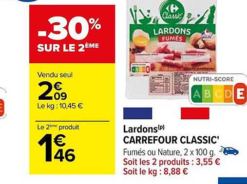 Lardons Carrefour Classic'