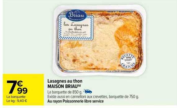 Lasagnes Au Thon Maison Briau