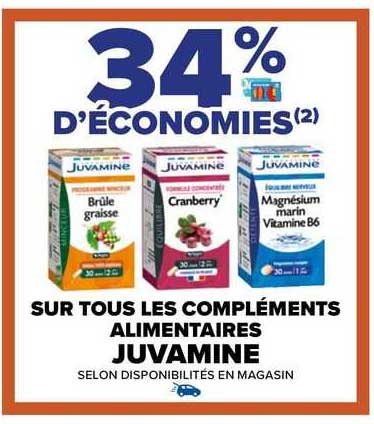 les compléments alimentaires juvamine