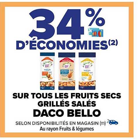 les fruits secs grillées salés daco bello