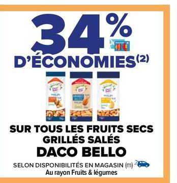 les fruits secs grillés salés daco bello
