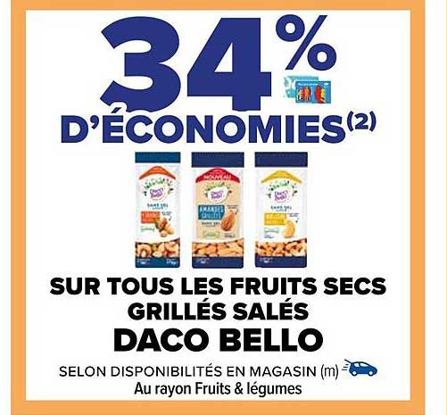 les fruits secs grillés salés daco bello