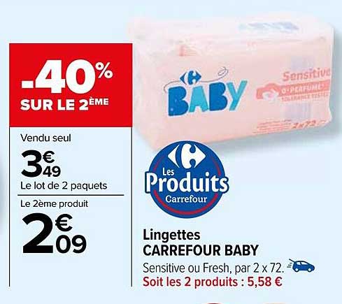 Lingettes Carrefour Baby
