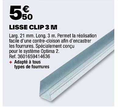 Lisse Clip 3 M