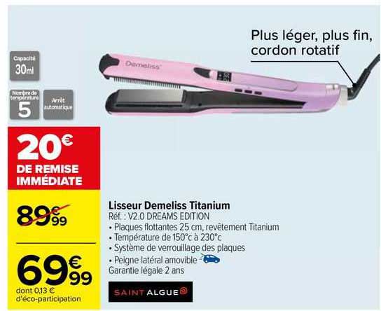 lisseur demeliss titanium saint algue