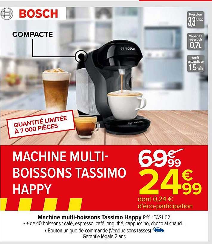 Machine Multi-boissons Tassimo Happy