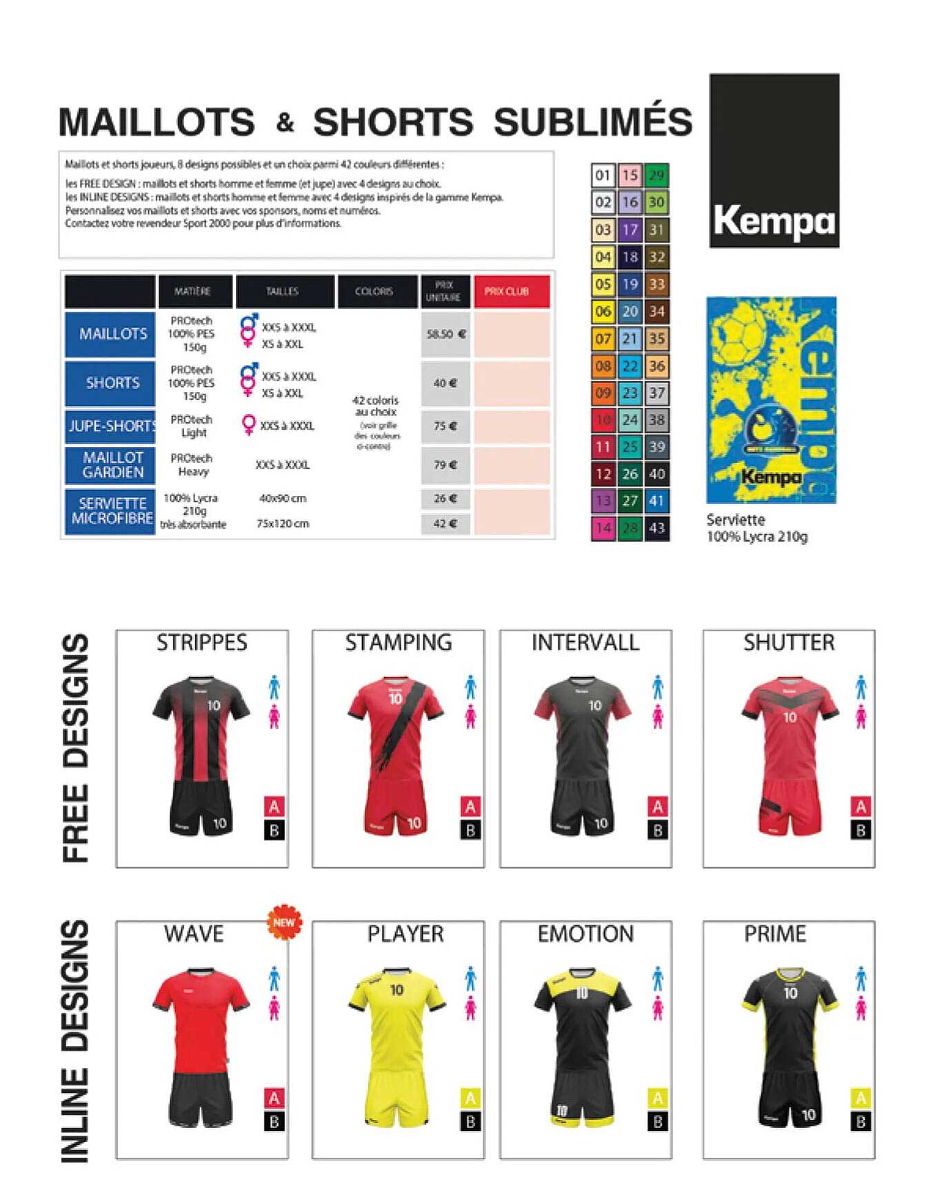 maillots & shorts sublimés