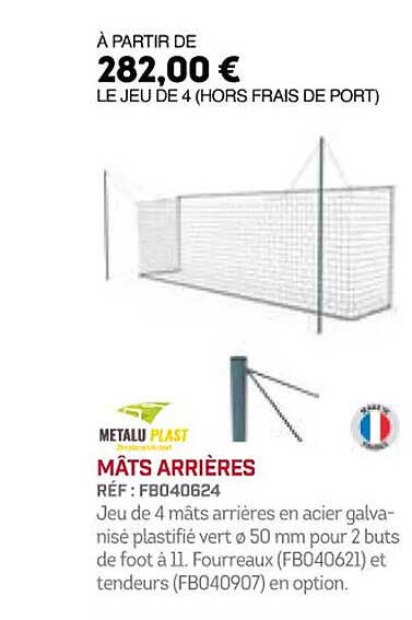 mâts arrières metalu plast