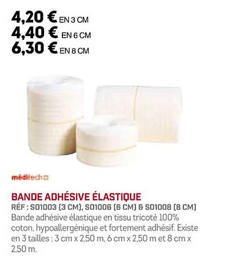 Méditech Bande Adhésive élastique