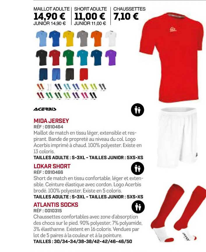 mida jersey lokar short atlantis socks acerbis