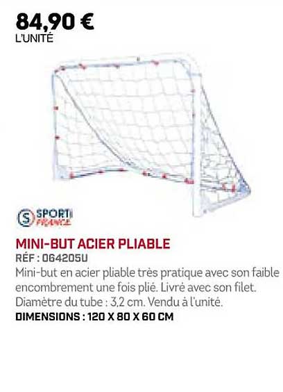 mini-but acier pliable sporti france