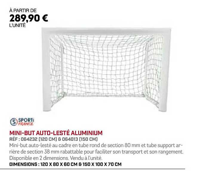 mini-but auto-lesté aluminium sporti france