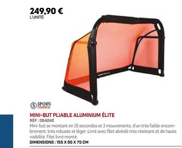 mini-but pliable aluminium élite sporti france