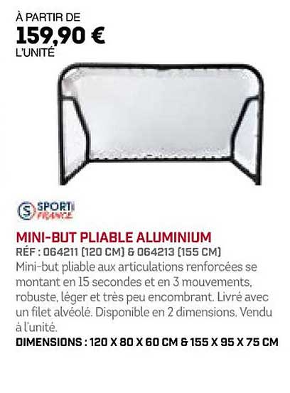 mini-but pliable aluminium sporti france