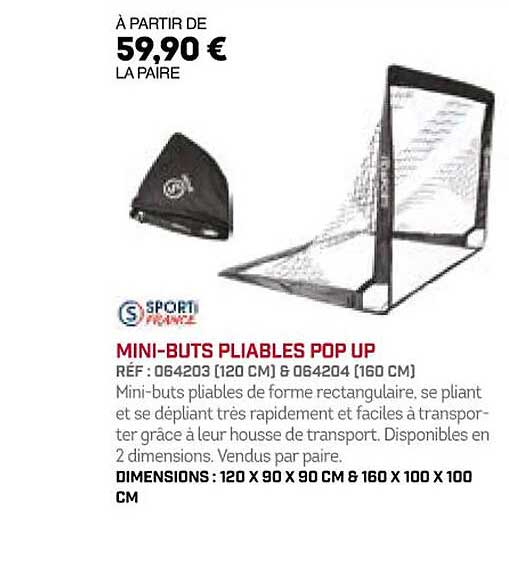 mini-buts pliables pop up sporti france