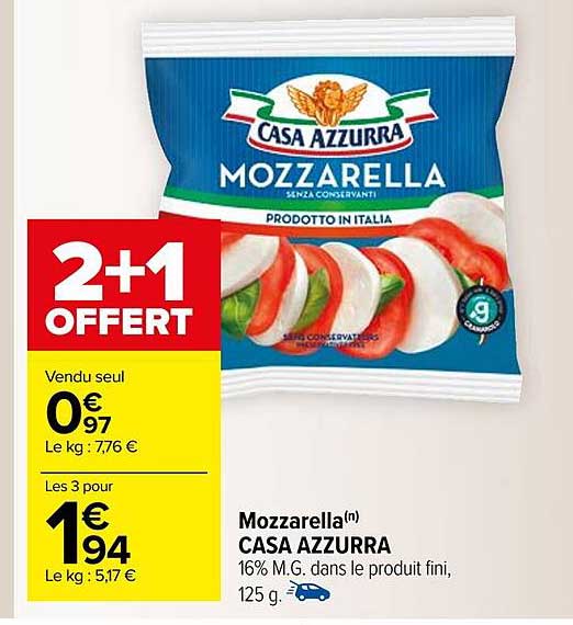 mozzarella casa azzurra