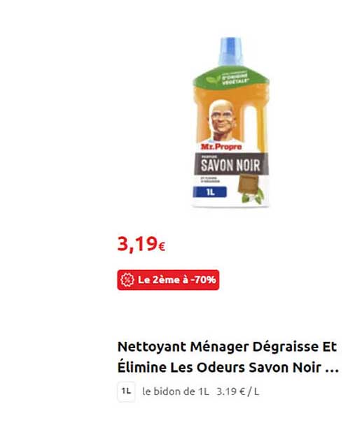 nettoyant ménager dégraisse et élimine les odeurs savon noir...