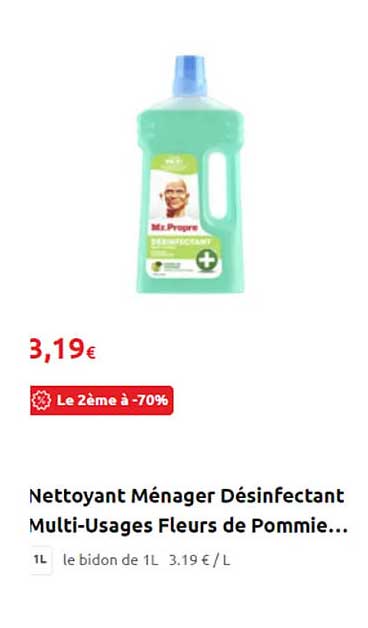 nettoyant ménager désinfectant multi-usages fleurs de pommie...