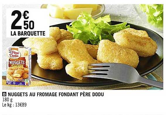 nuggets au fromage fondant père dodu