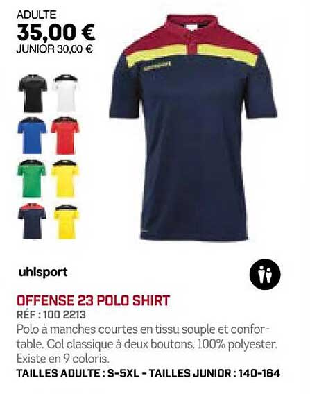 offense 23 polo shirt uhlsport