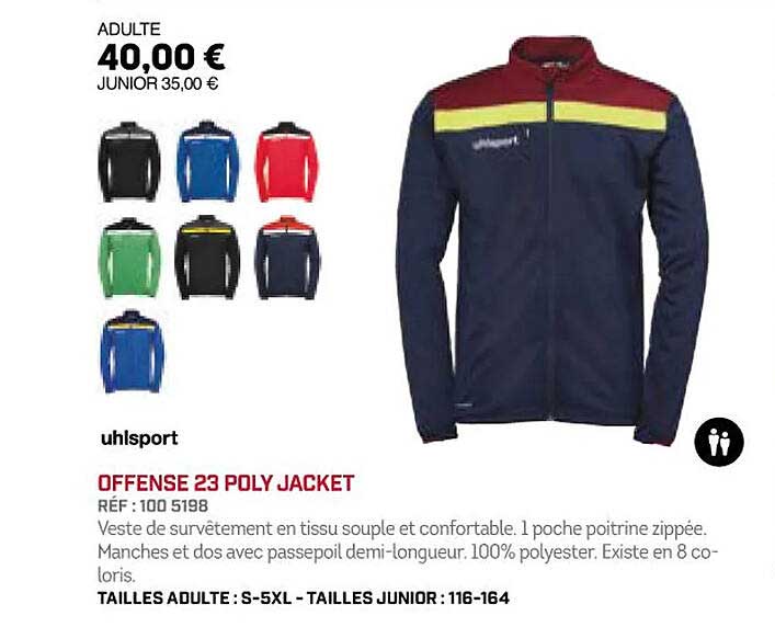 offense 23 poly jacket uhlsport